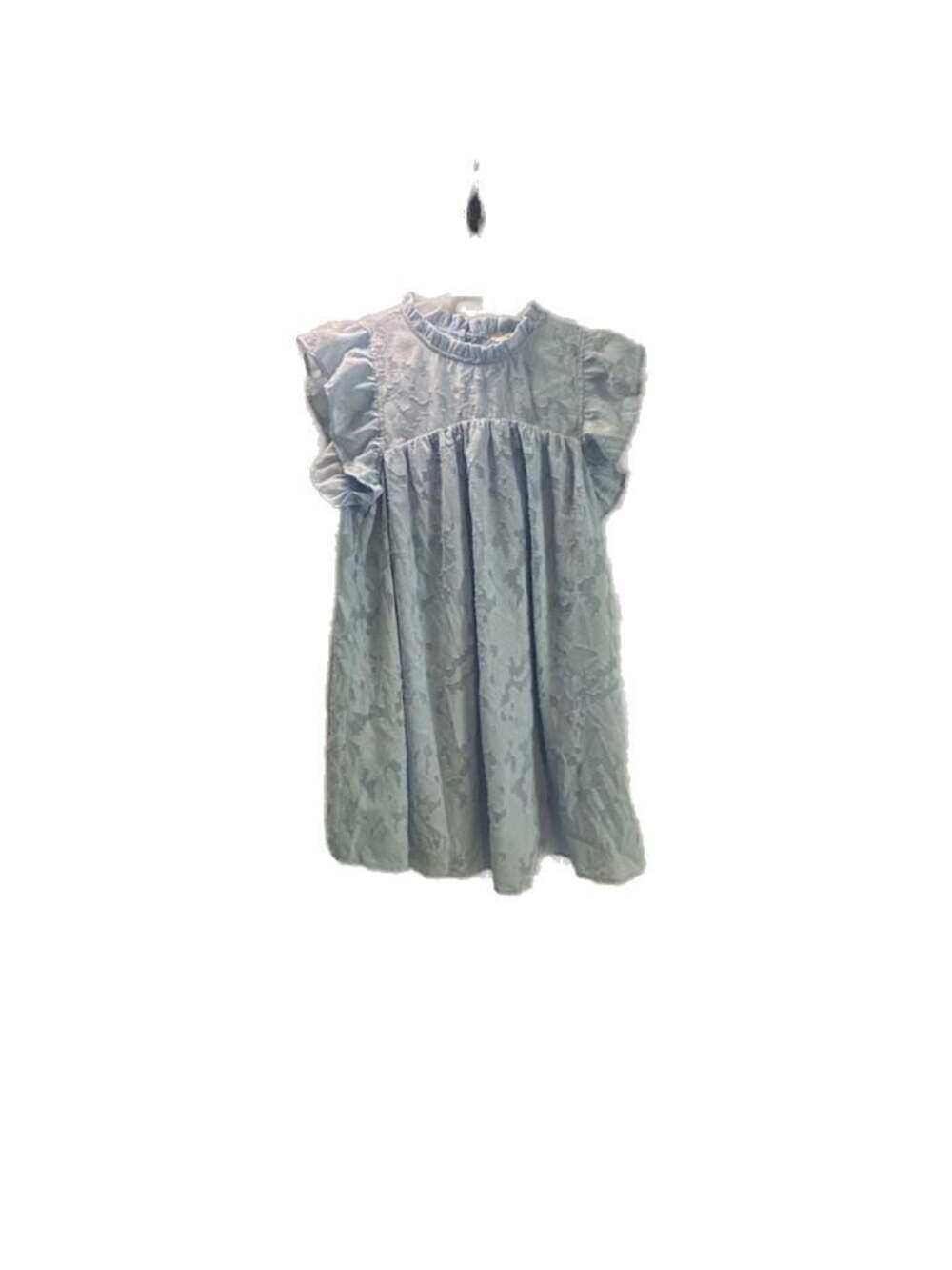 Umgee USA Light Blue Textured Ruffle Sleeve Mini Dress Size S